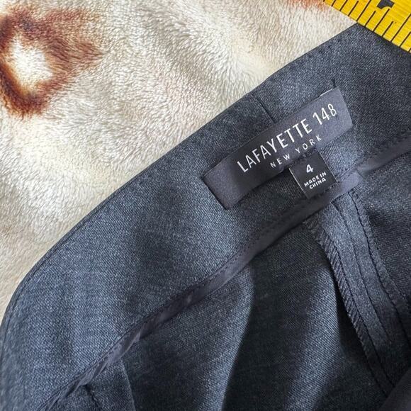 Lafayette 148 - "Menswear" Grey Wool Blend Pants - Picture 6 of 8